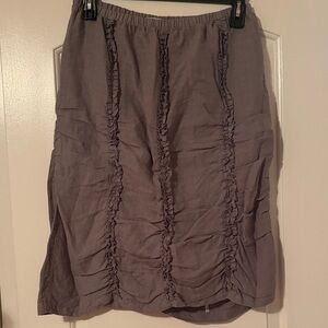 Fun and flirty Gray ruched Ruffled Skirt